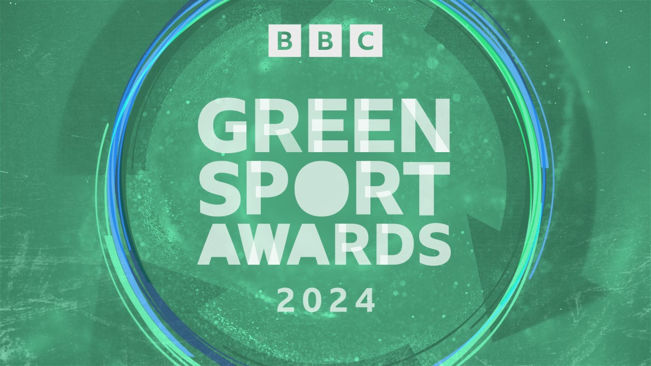 Logo of BBC Green Sports Awards 2024, featuring arrows in a circle