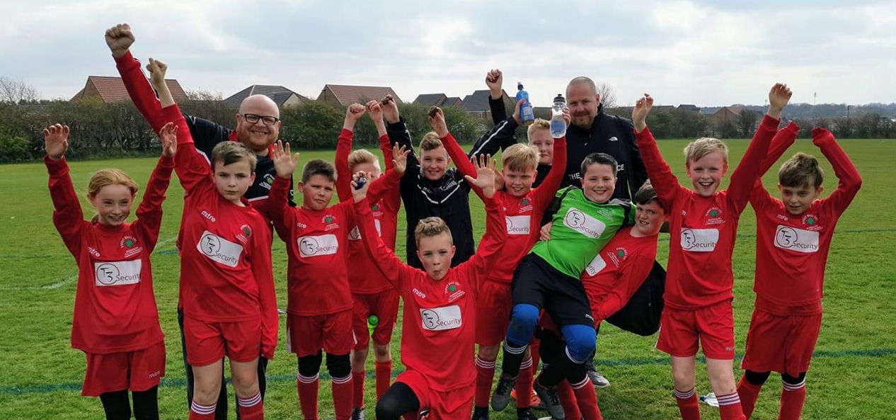 A football team playing out of Forest Hall Young People’s Club in North Tyneside