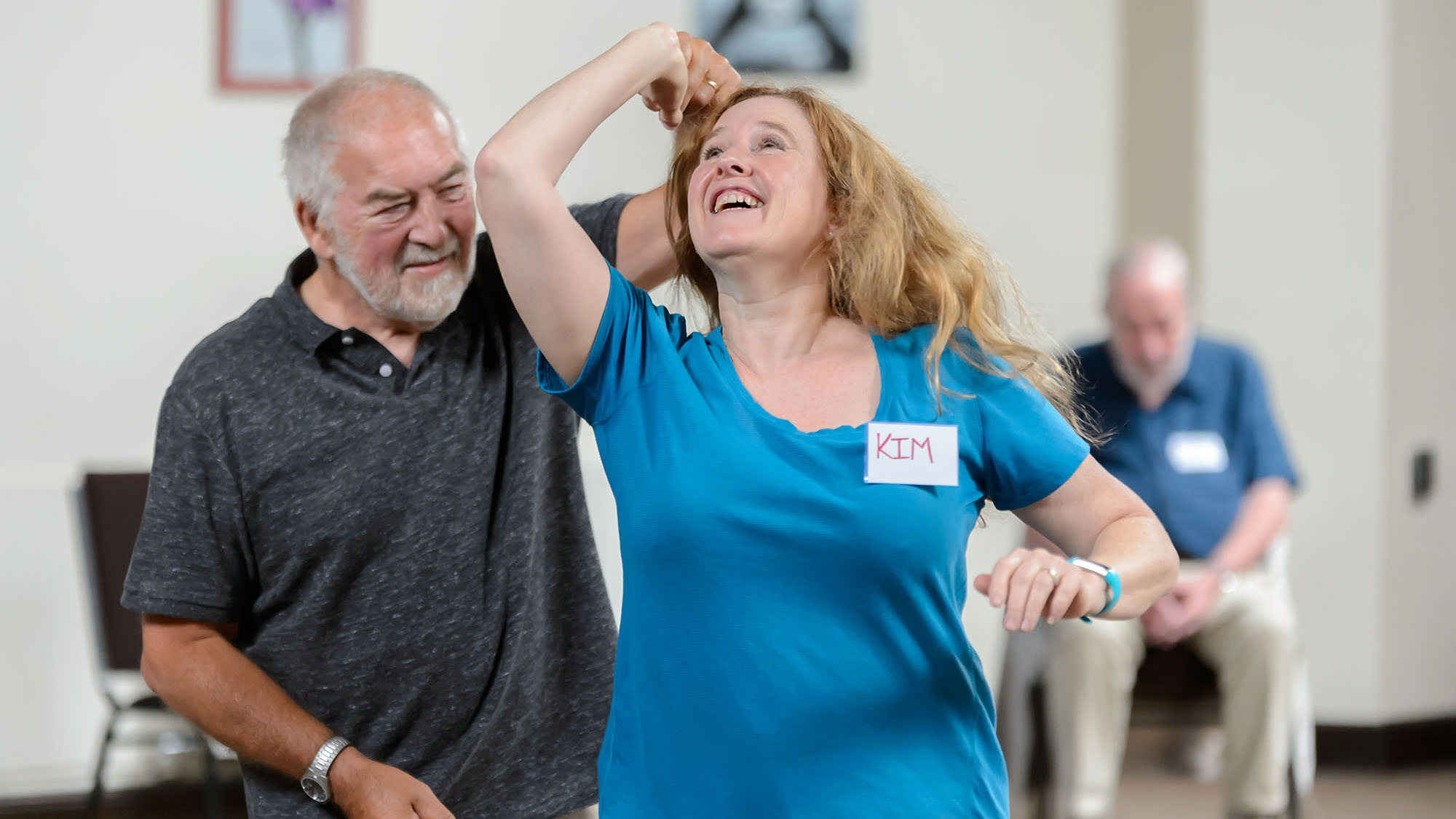 man and woman dancing