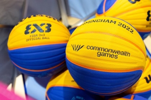 Two basketballs from the Birmingham 2022 Commonwealth Games