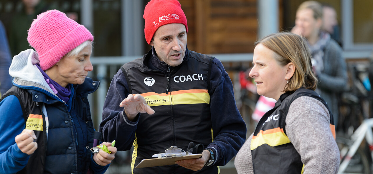 Hillingdon Slipstreamers coaches in a discussion