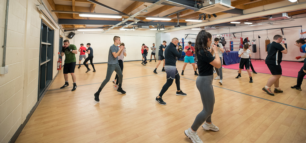 Pic: Laurence Sweeney Photography. Boxers perform drills at Forest Hall Young People's Club, North Tyneside.