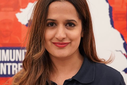 Headshot of Mandeep Kaur Moore, president and founder of the Sikh Games UK