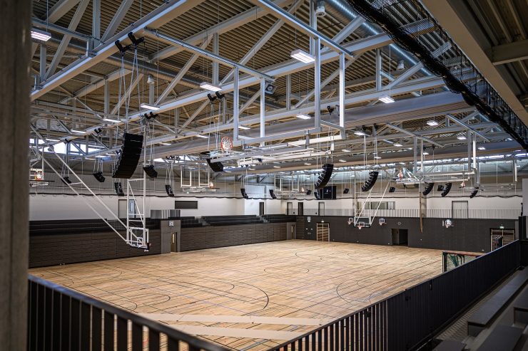 An empty sports hall